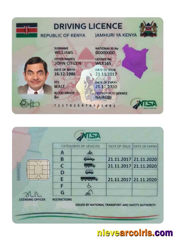 KENYA driving license